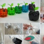 Color a tu cocina…Coloridas manzanas para la frutera con materiales reciclados