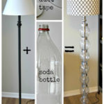 ¡Re-decorando y Re-ciclando! Lampara de pie para la sala con botellas recicladas