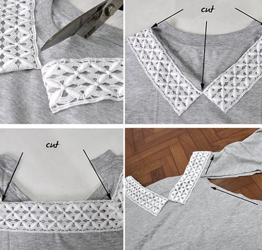customizar-camiseta-con-encaje-en-el-cuello-cortar