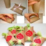 Envoltorios para regalos realizados con tubos de cartón reciclados