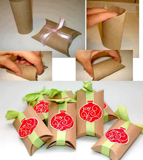 envolturas de regalos dulceros navideños paso a paso reutilizando materiales rollos de papel higienico